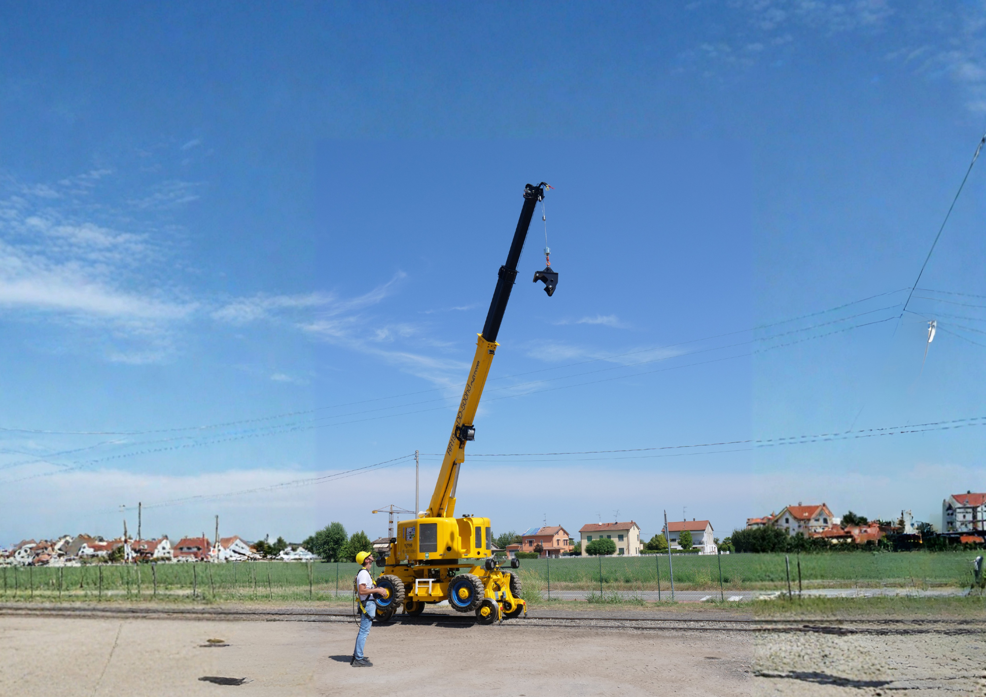 RailRoad-Arbeitsbühne RR19 von Platform Basket mit Kranfunktion (Seilwinde)